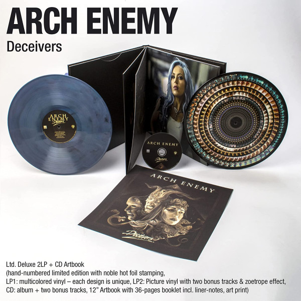 Arch Enemy -  'Deceivers' Ltd Ed Deluxe hand numbered 2LP (1 coloured, 1 picture disc - with 2 bonus tracks), CD, Art Print & Artbook.